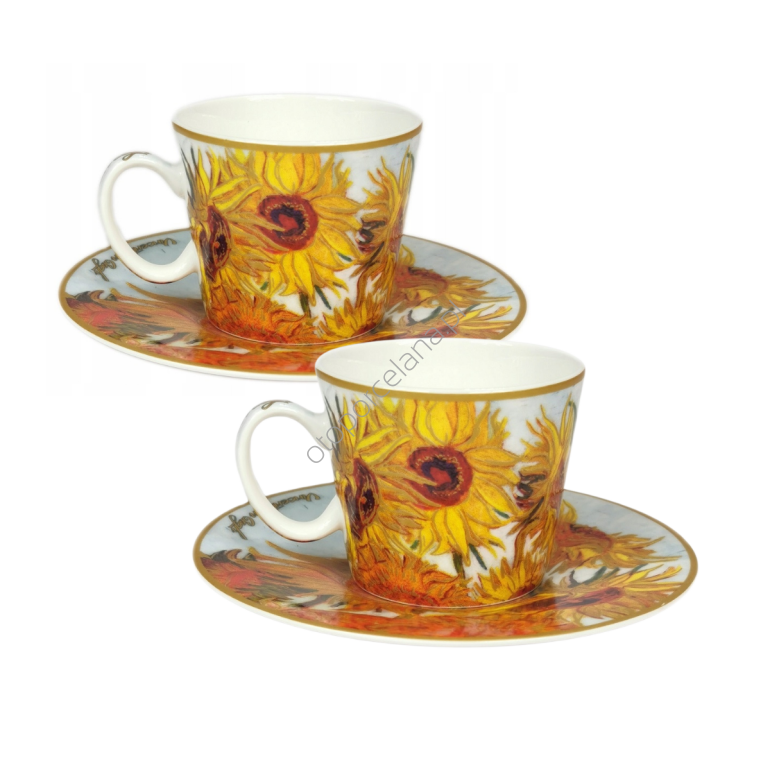 V. VAN GOGH kpl. 2 filiżanek espresso, SŁONECZNIKI 100 ml