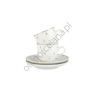 GEMIS zestaw 2 filiżanek ze spodkiem espresso ART01