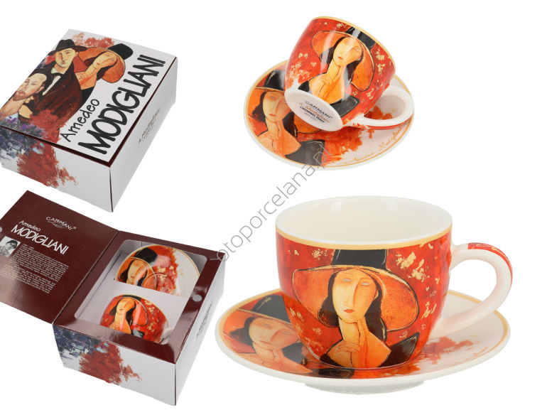 A. MODIGLIANI filiżanka espresso ze spodkiem, KOBIETA W KAPELUSZU 80 ml