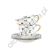ARLEKIN zestaw 2 x filiżanek ze spodkiem AP103 250 ml - 3