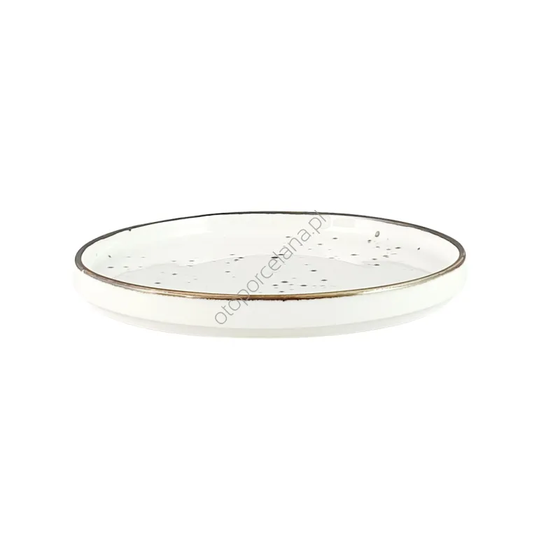 COTTAGE WHITE talerz deserowy  BASIC 21 cm - Alumina Bogucice