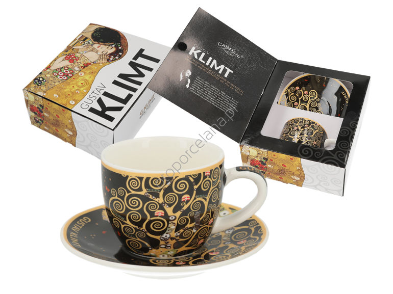 G. KLIMT filiżanka espresso ze spodkiem, DRZEWO ŻYCIA 80 ml