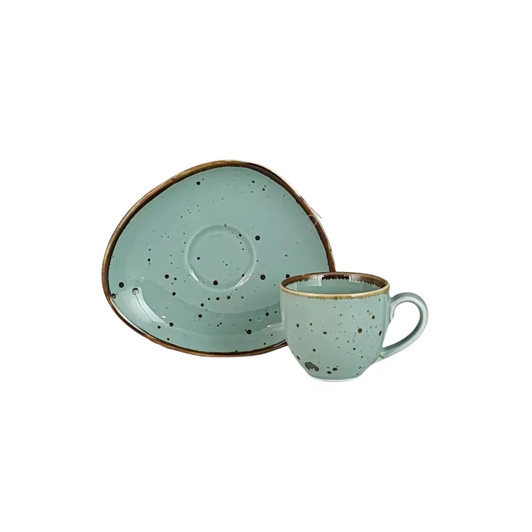 COTTAGE TIFFANY FILIŻANKA ZE SPODKIEM AQUA 80 ml - Alumina Bogucice