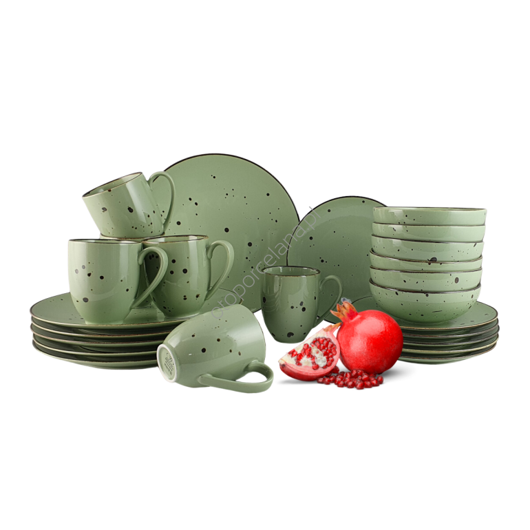 COTTAGE GREEN zestaw dla 6 os. 24 el.- Alumina Bogucice