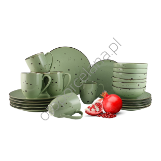 COTTAGE GREEN zestaw dla 6 os. 24 el.- Alumina Bogucice