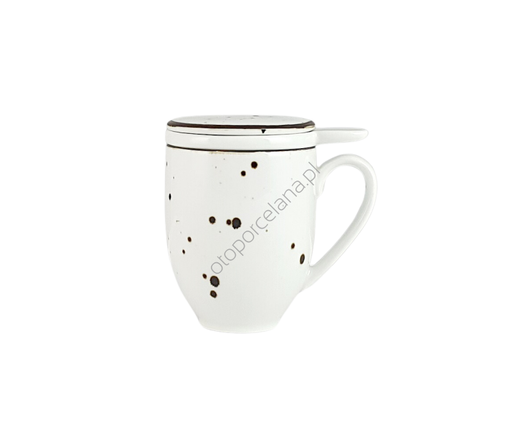 COTTAGE WHITE KUBEK Z ZAPARZACZEM - Alumina Bogucice