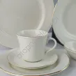 GINO CREAM GOLD zestaw obiadowy dla 6 os. 36 części z filiżanką - 8