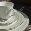GINO CREAM GOLD zestaw obiadowy dla 6 os. 36 części z filiżanką - 4