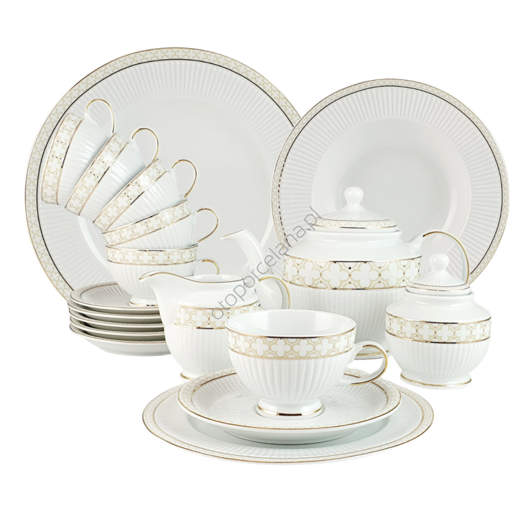 OXIA serwis do herbaty 6 osobowy z kpl. talerza/ 33 sztuki AC162