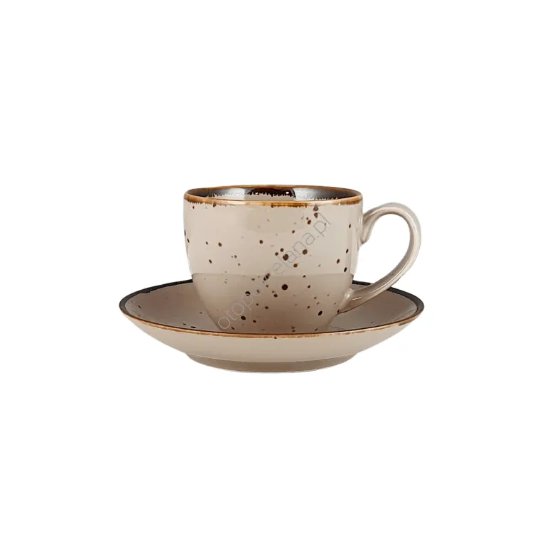 COTTAGE CAPPUCCINO FILIŻANKA ZE SPODKIEM 300 ml - Alumina Bogucice