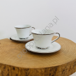 BRISTOL PLATIN zestaw 2 filiżanek z spodkiem AP103 - 2
