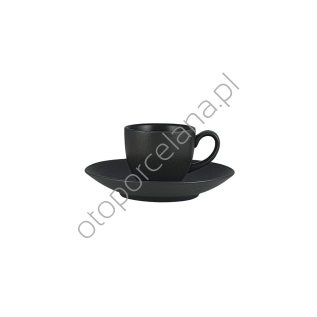 TERREA BLACK FILIŻANKA ZE SPODKIEM DO ESPRESSO 80 ml - Alumina Bogucice