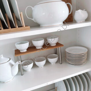 ZŁOTA OBWÓDKA serwis combi obiad i herbata 12 osobowy/ 81 sztuk.