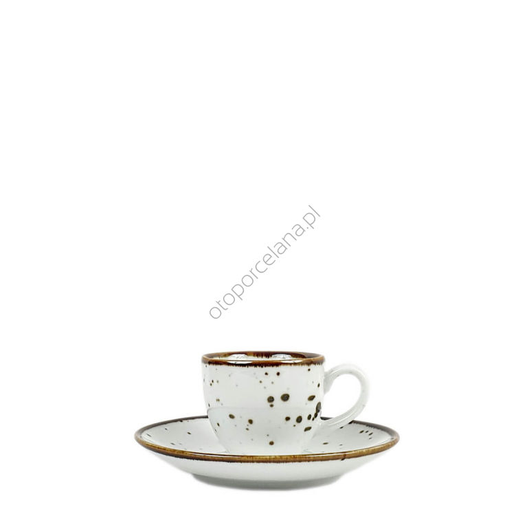 COTTAGE WHITE FILIŻANKA ZE SPODKIEM DO ESPRESSO 80 ml - Alumina Bogucice