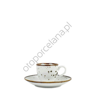 COTTAGE WHITE FILIŻANKA ZE SPODKIEM DO ESPRESSO 80 ml - Alumina Bogucice