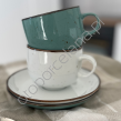 RUSTIC GREEN FILIŻANKA ZE SPODKIEM 250 ml - Alumina Bogucice - 2