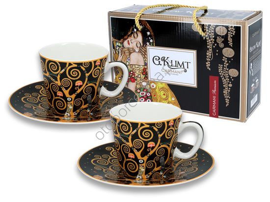 G. KLIMT zestaw 2 filiżanek do espresso, DRZEWO ŻYCIA 100 ml