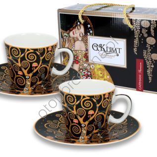 G. KLIMT zestaw 2 filiżanek do espresso, DRZEWO ŻYCIA 100 ml