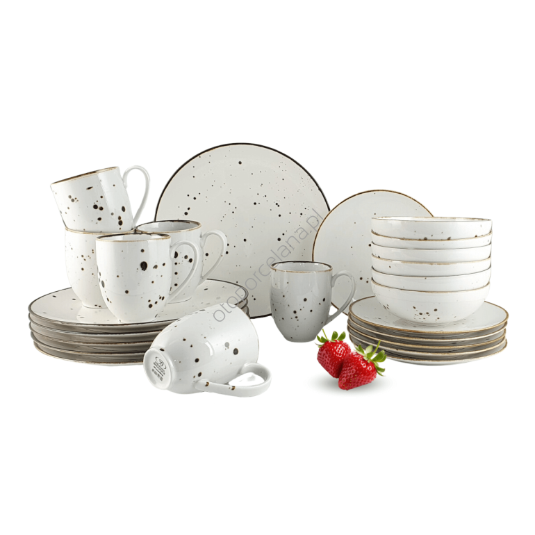 COTTAGE WHITE zestaw dla 6 os. 24 el.- Alumina Bogucice