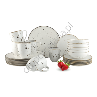 COTTAGE WHITE zestaw dla 6 os. 24 el.- Alumina Bogucice