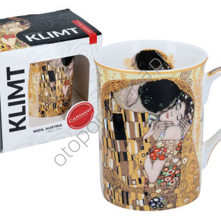 G. KLIMT kubek classic new, POCAŁUNEK 350 ml (kremowe tło)