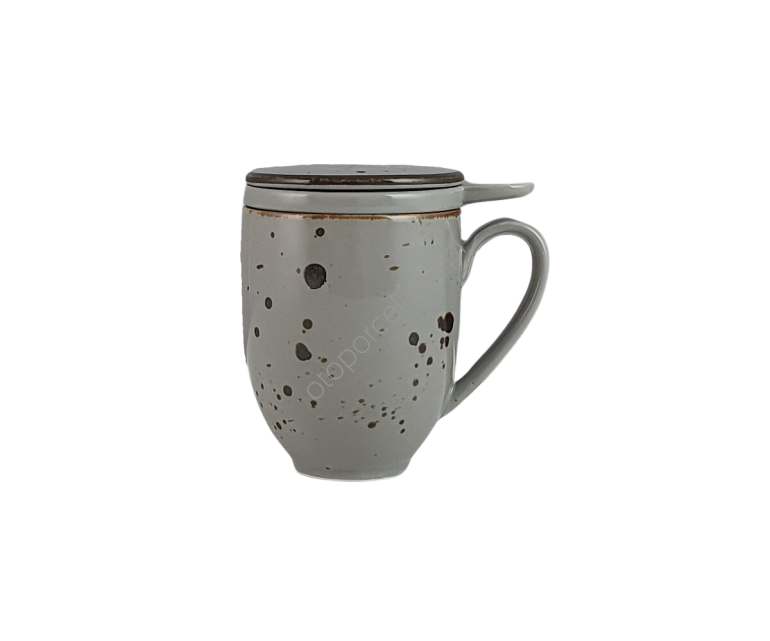 COTTAGE GREY KUBEK Z ZAPARZACZEM - Alumina Bogucice