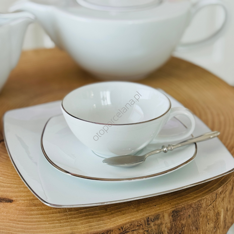 ELITE PLATIN serwis do herbaty 6 osobowy/ 12 sztuk.