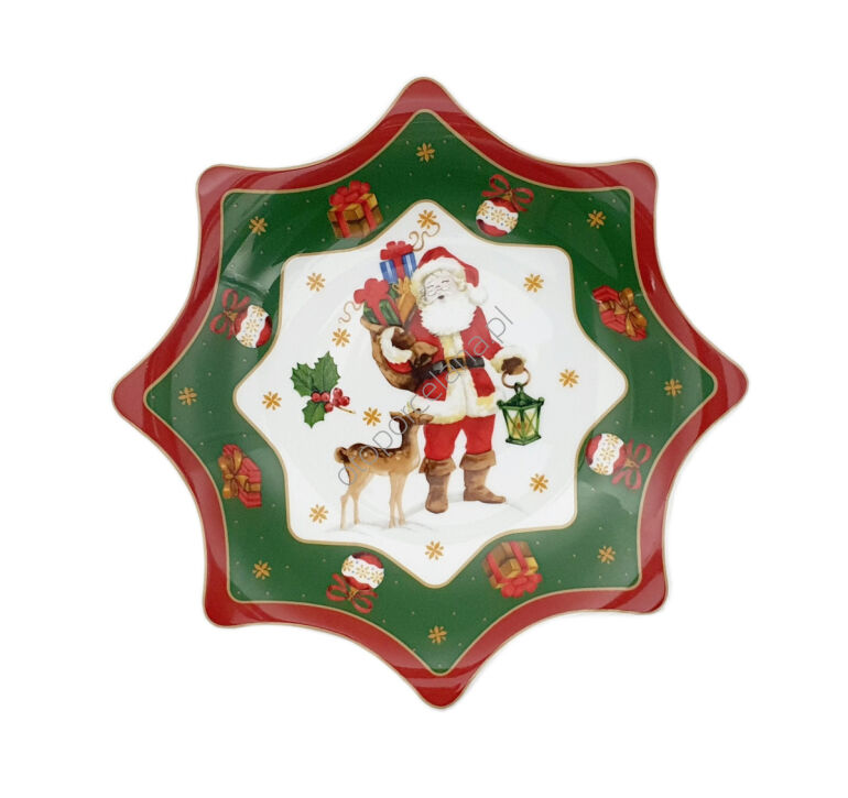 CICHA NOC patera gwiazda 21 cm red/green