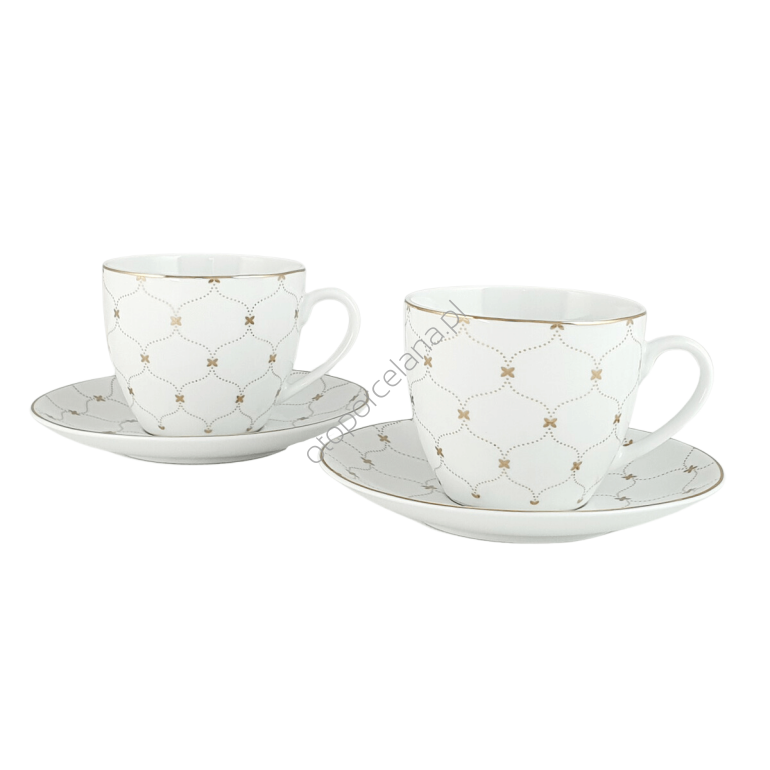 GEMIS zestaw 2 filiżanek ze spodkiem 0,3/15,5