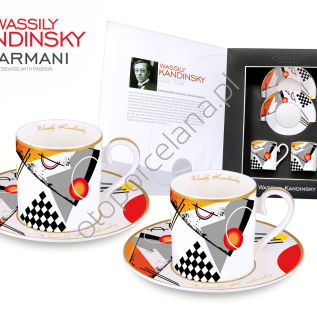 W. KANDINSKY kpl. 2 filiżanek espresso, ORANGE/1923 r. 120 ml.
