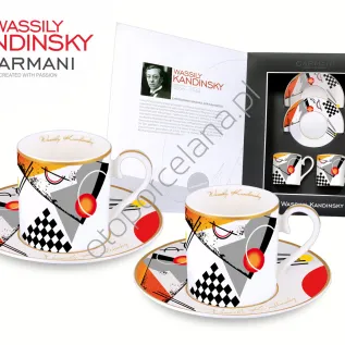W. KANDINSKY kpl. 2 filiżanek espresso, ORANGE/1923 r. 120 ml.