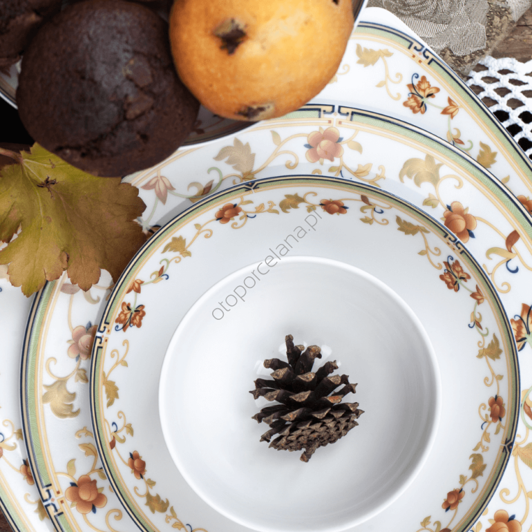 JESIEŃ serwis obiadowy 12 osobowy/ 44 sztuki