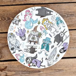 BEBOKI i inni talerz płytki 27 cm