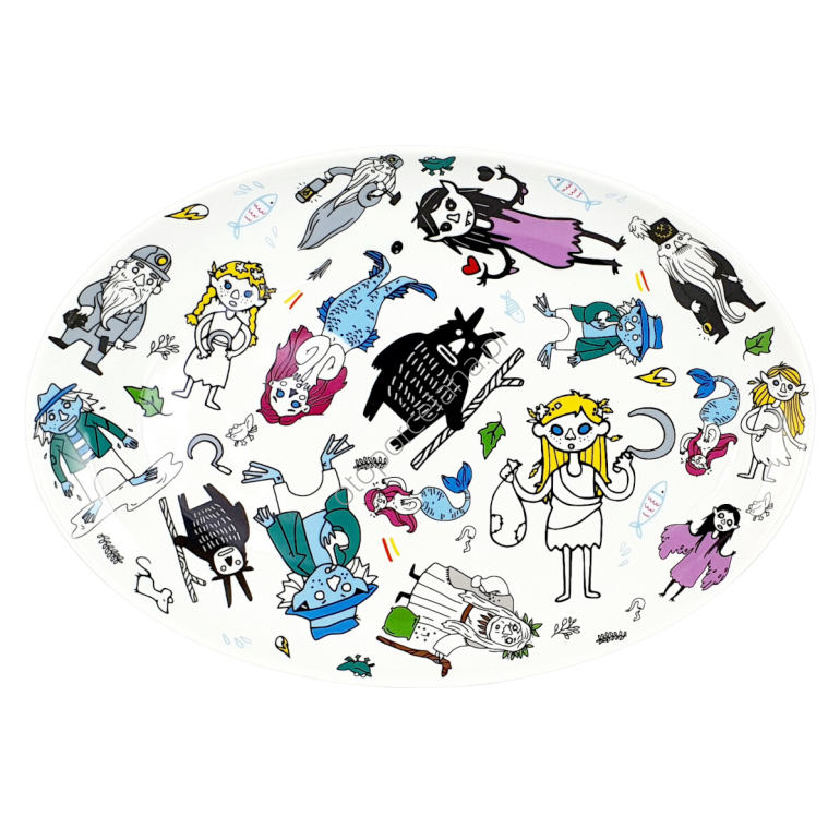 BEBOKI i inni półmisek owalny 36 cm AP101