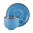 RUSTIC BLUE FILIŻANKA ZE SPODKIEM 250 ml - Alumina Bogucice - 3