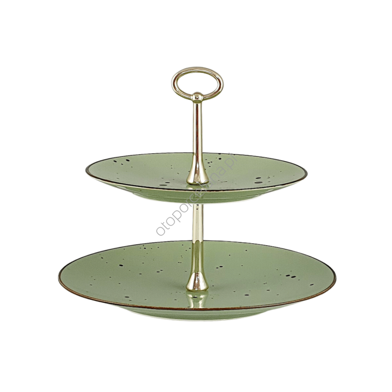 COTTAGE GREEN ETAŻERKA 2 POZIOMOWA - Alumina Bogucice