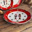 CICHA NOC new półmisek okrągły do ciasta red 32,5 cm - 2