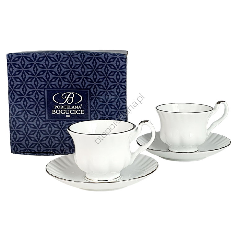 CARO PLATIN zestaw 2 filiżanek ze spodkiem