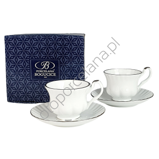 CARO PLATIN zestaw 2 filiżanek ze spodkiem