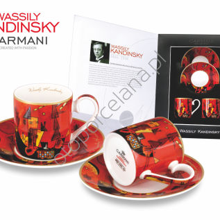 W. KANDINSKY kpl. 2 filiżanek espresso, With and against /1929 r.120 ml