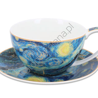 V.VAN GOGH filiżanka ze spodkiem, GWIAŹDZISTA NOC 360 ml