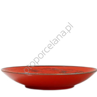 NOSTALGIA RED TALERZ GŁĘBOKI 22 cm - Alumina Bogucice