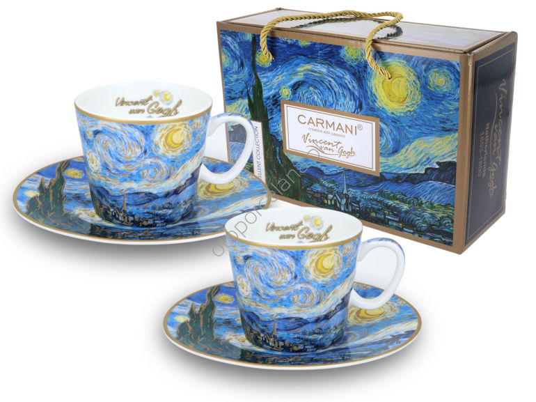 V. VAN GOGH kpl. 2 filiżanek espresso, GWIEŹDZISTA NOC 100 ml