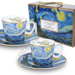 V. VAN GOGH kpl. 2 filiżanek espresso, GWIEŹDZISTA NOC 100 ml