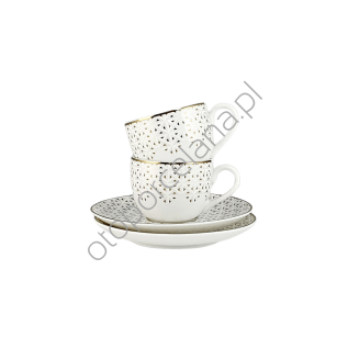 OKTAN zestaw 2 filiżanek ze spodkiem espresso PC01