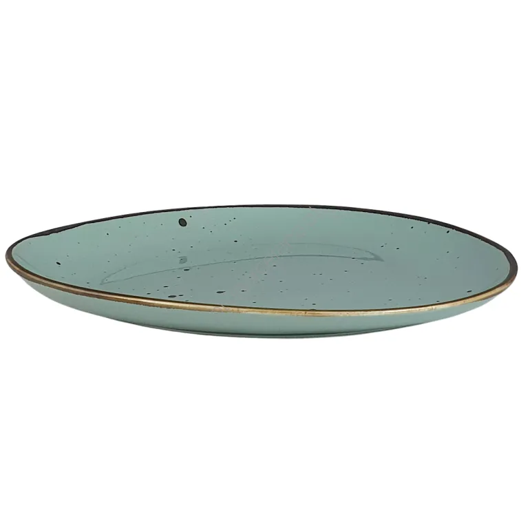COTTAGE TIFFANY PÓŁMISEK OWALNY AQUA 37 CM - Alumina Bogucice