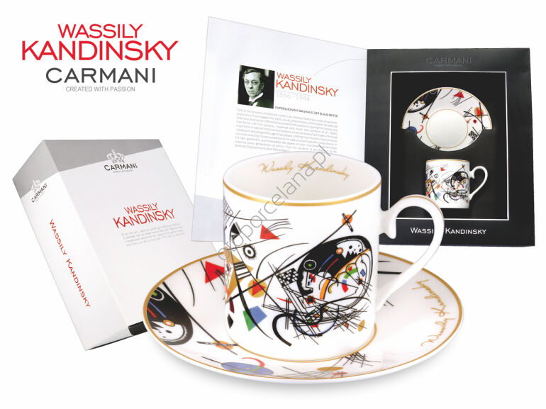 W. KANDINSKY kpl. filiżanka ze spodkiem, Transverse line /1923r. 250 ml.