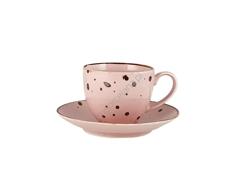 COTTAGE PINK FILIŻANKA ZE SPODKIEM 300 ml - Alumina Bogucice