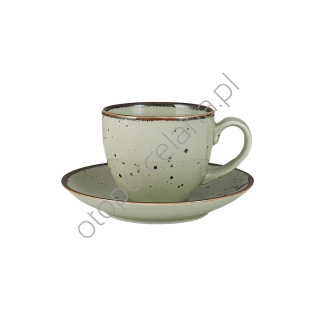COTTAGE GREEN TEA FILIŻANKA ZE SPODKIEM 300 ml - Alumina Bogucice
