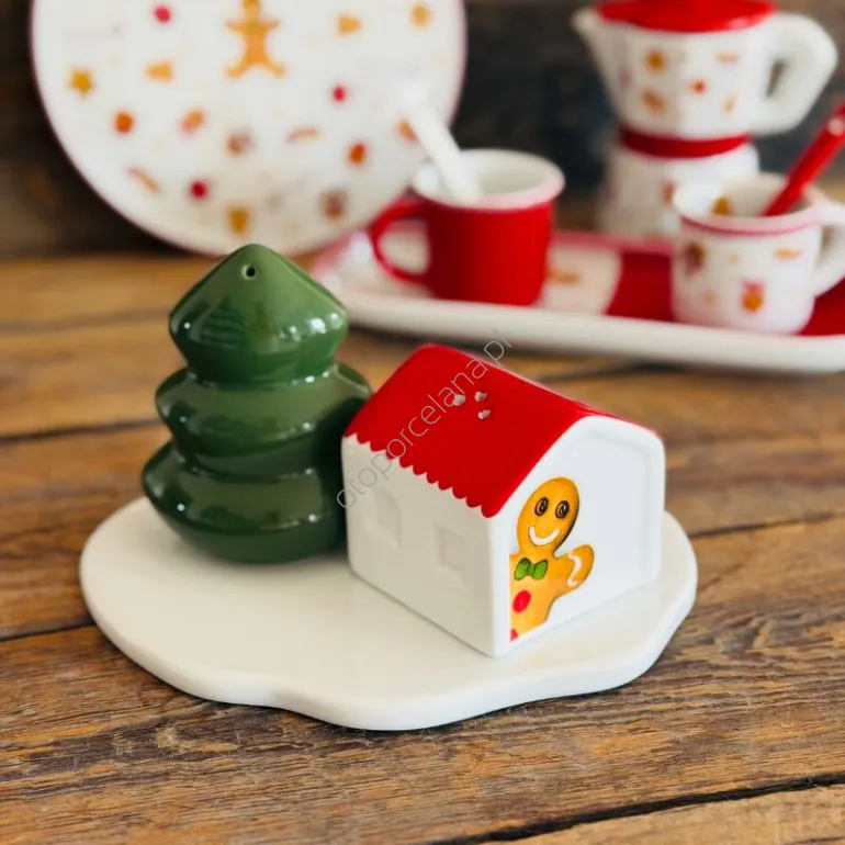 SWEET zestaw solniczka, pieprzniczka, tacka